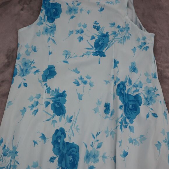 Esmeralda Dress Womens 3X Blue Hi Low One Shoulder Plus Size Blue Floral - Picture 13 of 16